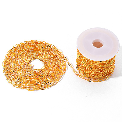 Brass Paperclip Chains CHC-T008-07G-1