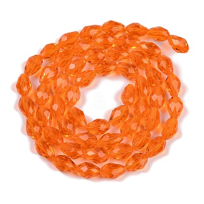 Transparent Glass Beads Strands EGLA-N013-T8mm-D09-1