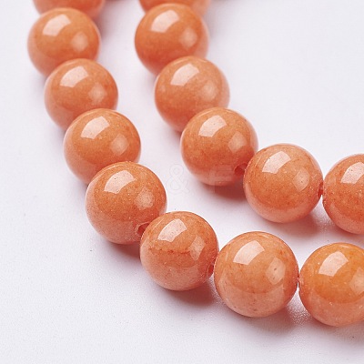 Natural Mashan Jade Round Beads Strands X-G-D263-8mm-XS21-1