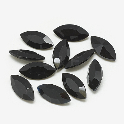 Pointed Back Glass Rhinestone Cabochons RGLA-T083-6x12mm-02-1
