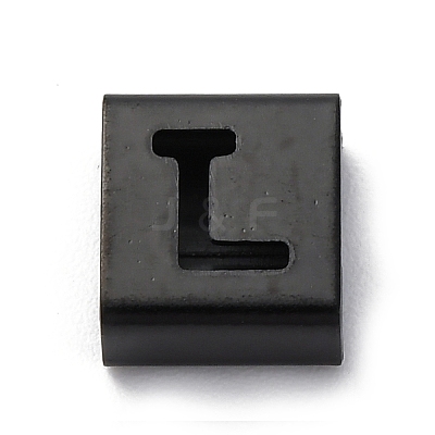 Ion Plating(IP) 304 Stainless Steel Square Slide Charms STAS-L132-23L-B-1