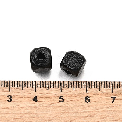 Spray Painted Wooden Beads WOOD-P021-01B-29-1