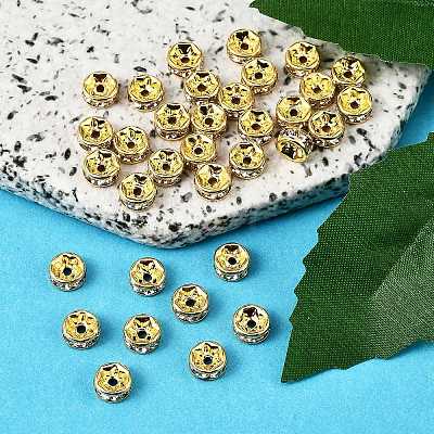 Brass Rhinestone Spacer Beads RB-A014-Z6mm-01G-NF-1