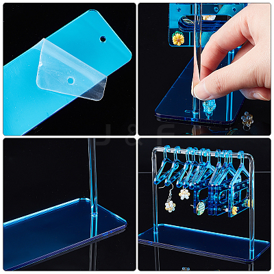 2 Sets Acrylic Earring Display Hanger Rack EDIS-PH0001-42B-1