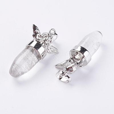 Natural Quartz Crystal Pendants G-E397-11P-1