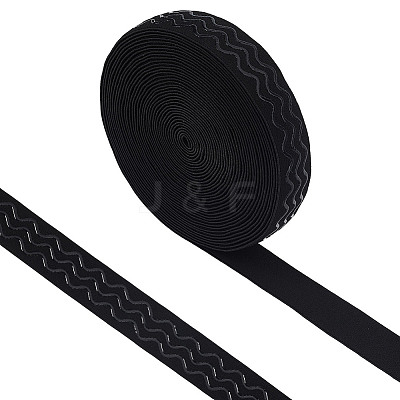 10 Yards Flat Polyester & Spandex Non-Slip Elastic Cord OCOR-HY0001-45-1