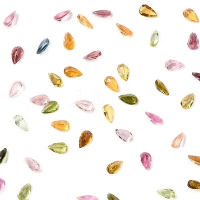 Faceted Natural Multicolor Tourmaline Cabochons G-I295-05C-15A-01-1