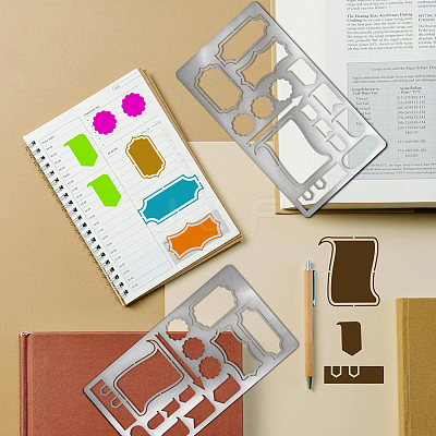 Retro Stainless Steel Metal Cutting Dies Stencils DIY-WH0242-286-1