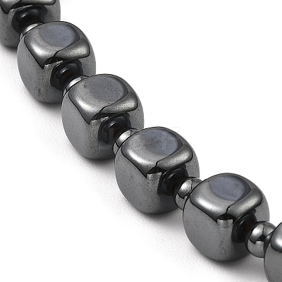 Synthetic Non-Magnetic Hematite Beaded Bracelets BJEW-E084-06-1