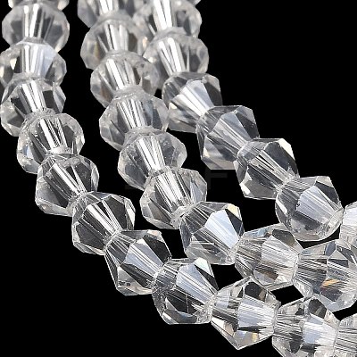 Transparent Electroplate Glass Beads Strands EGLA-A039-T3mm-B13-1