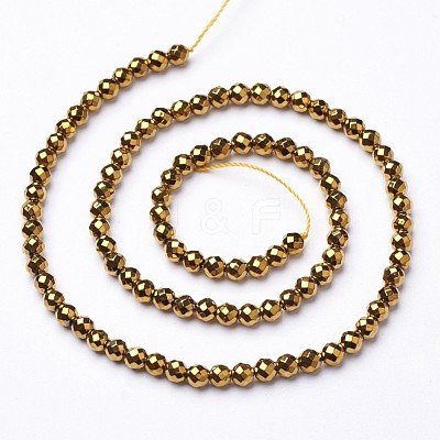 Non-Magnetic Synthetic Hematite Beads Strands X-G-G092-4mm-1-1