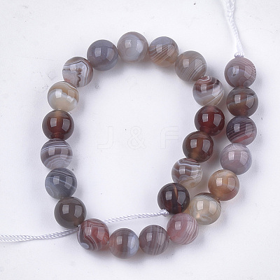 Natural Botswana Agate Beads Strands X-G-S333-8mm-026-1