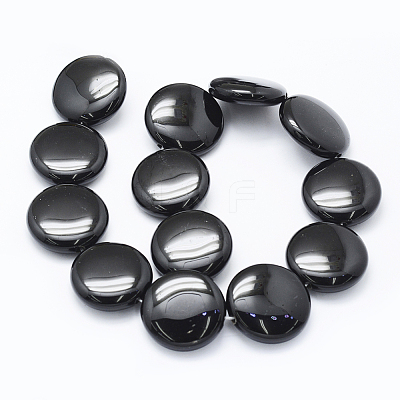 Natural Black Onyx Beads Strands G-E469-09-3mm-1