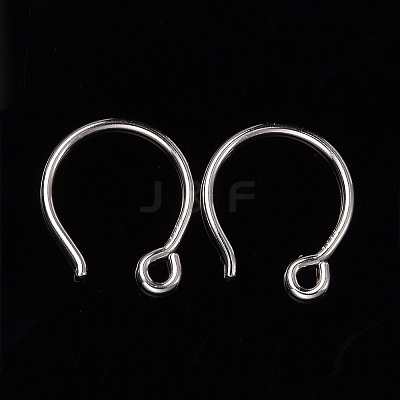 Anti-Tarnish Rhodium Plated Sterling Silver Earring Hooks X-STER-N0001-028-1