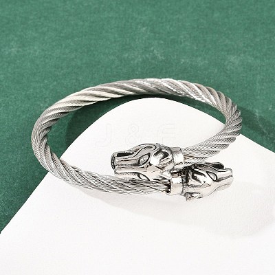 304 Stainless Steel Bangles for Men Women BJEW-H631-05B-AS-1