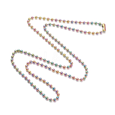 Ion Plating(IP) 304 Stainless Steel Ball Chain Necklaces X-NJEW-L149-B04-M-1
