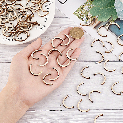 100Pcs Wood Chandelier Components Links WOOD-OC0002-97-1