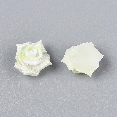 Luminous Flower Resin Cabochons CRES-T025-10G-1