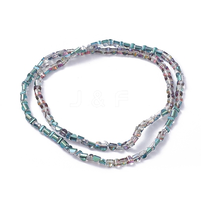 Electroplate Glass Beads Strands EGLA-L023A-HP03-1