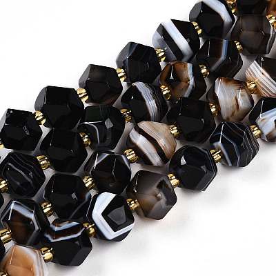 Natural Black Agate(Dyed & Heated) Beads Strands G-T140-09C-1