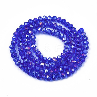 Electroplate Glass Beads Strands EGLA-A034-T1mm-B27-1