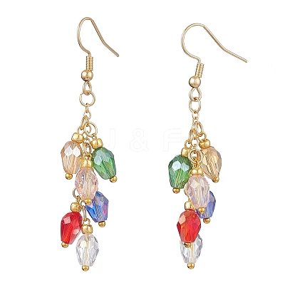 Glass Beaded Dangle Earrings EJEW-JE05976-1