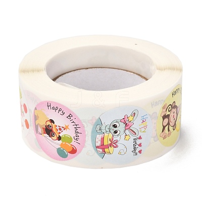 Birthday Themed Pattern Self-Adhesive Stickers DIY-E023-08G-1