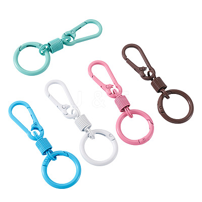 5Pcs Spray Painted Alloy Iron Spring Gate Ring FIND-TA0008-67-1