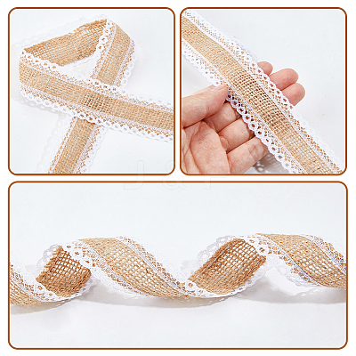 5Roll Burlap Ribbon OCOR-WH20014-12-1