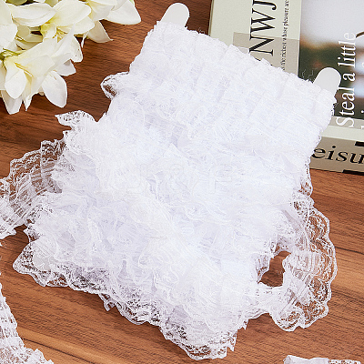 10M Polyester Pleated Lace Trim OCOR-CY0002-17B-1