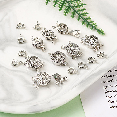 28Pcs 6 Style Brass Box Clasps FIND-TA0001-53-1