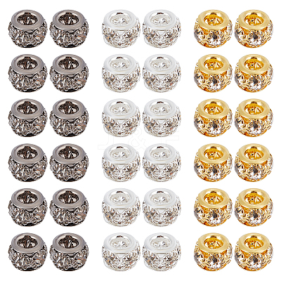 60Pcs 3 Colors Brass Spacer Beads KK-SC0003-98-1