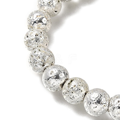 Halloween Electroplate Natural Lava Rock Bracelets BJEW-JB12332-03-1