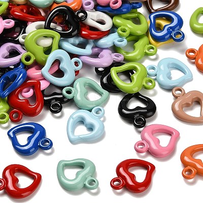 Baking Paint Acrylic Pendants OACR-H059-01D-1