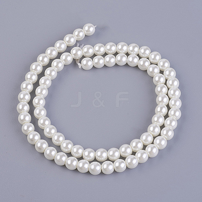 Eco-Friendly Dyed Glass Pearl Bead Strands X-HY-A008-6mm-RB002-1
