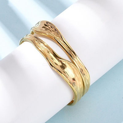 304 Stainless Steel Cuff Bangles for Women BJEW-G749-17G-1