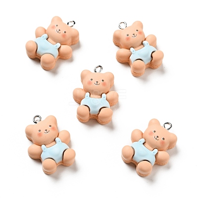 Opaque Resin Pendants RESI-G043-F10-1
