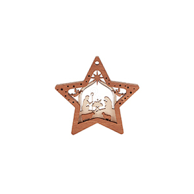 Wood Pendants LS-FIND-WH0162-09-1