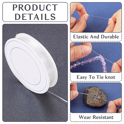 6 Rolls 6 Styles Elastic Crystal Thread EW-TA0001-03-1
