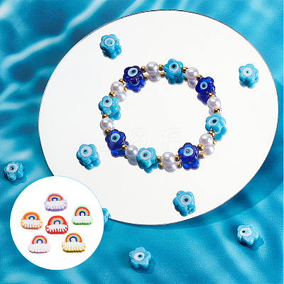 250pcs 10 Colors Handmade Polymer Clay Beads CLAY-DC0001-02-1