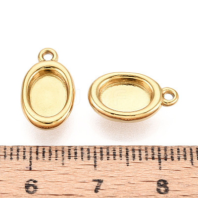 304 Stainless Steel Pendant Cabochon Settings STAS-N114-47G-1