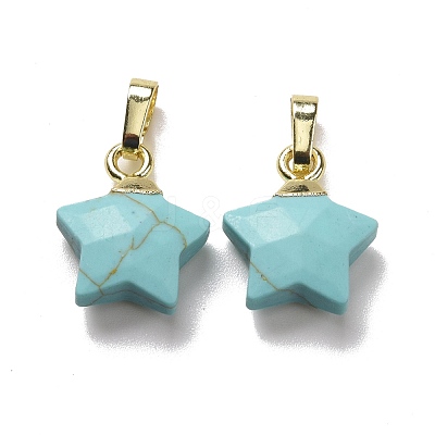 Synthetic Turquoise Charms G-F584-A20-G-1