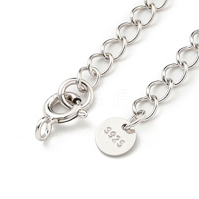 Rhodium Plated 925 Sterling Silver Chain Extender STER-C005-04P-1