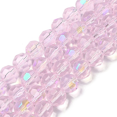 Electroplate Glass Beads Strands EGLA-Q129-02A-AB02-1