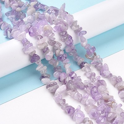 Natural Lavender Amethyst Chip Bead Strands G-M205-35-1