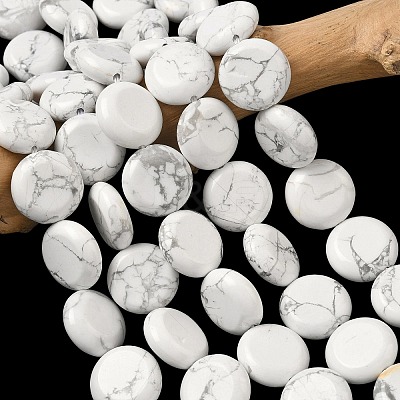 Natural Howlite Beads Strands G-L648-B17-15mm-1