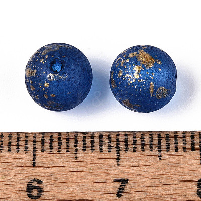 Baking Paint Glass Beads DGLA-N014-8mm-01A-1