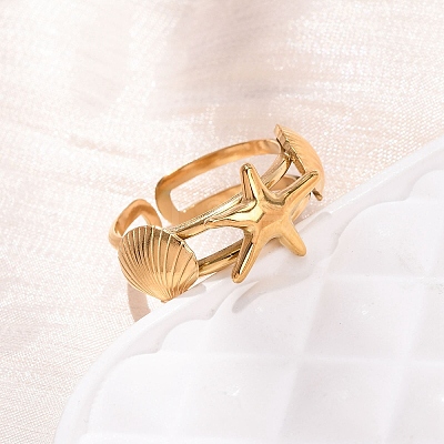 304 Stainless Steel Cuff Open Rings LS-RJEW-C151-03D-G-1