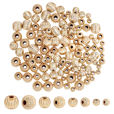 120Pcs 4 Styles Brass Beads KK-PH0013-41-1