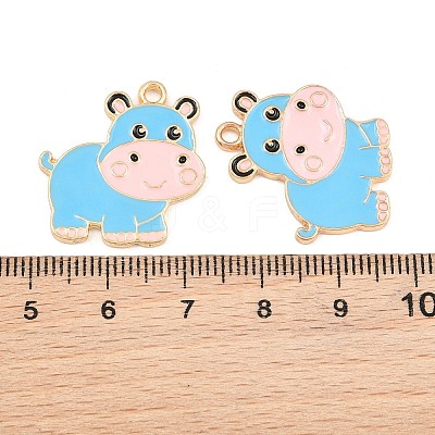 Alloy Enamel Pendants AL-CBA1F11-01G-1